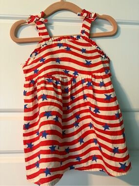 Cat & Jack Red, White & Blue Star Stripe Dress
